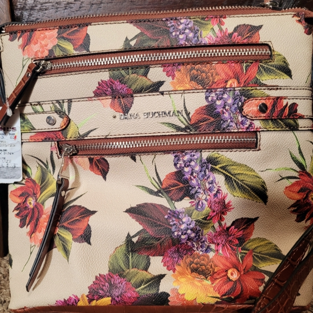 Brand new Dana Buchman Floral Crossbody Handbag